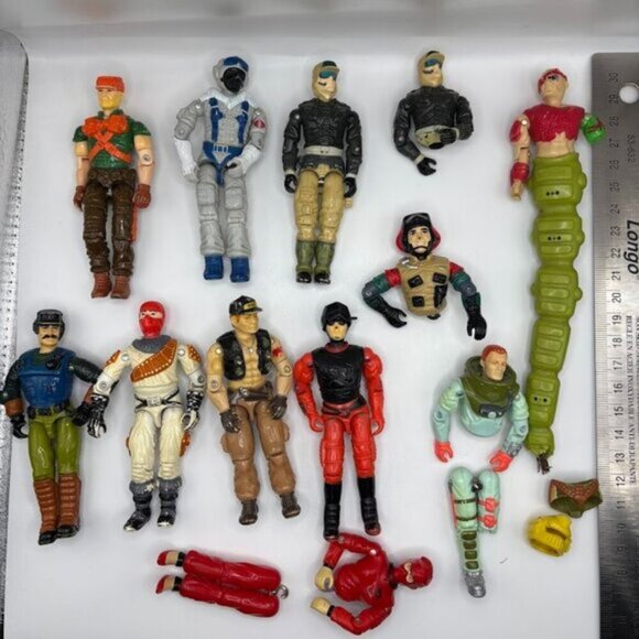 Vintage Lot of GI Joe Figures, Parts, Pieces, Etc, AS IS - Picture 1 of 12